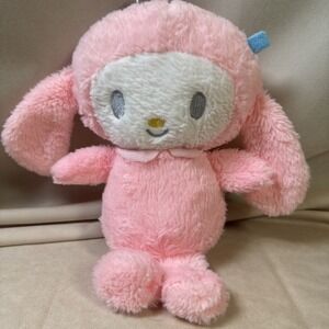 Sanrio My Melody Strawberry Pink Hoodie Plush Doll 10" preowned Suction Cup Hang